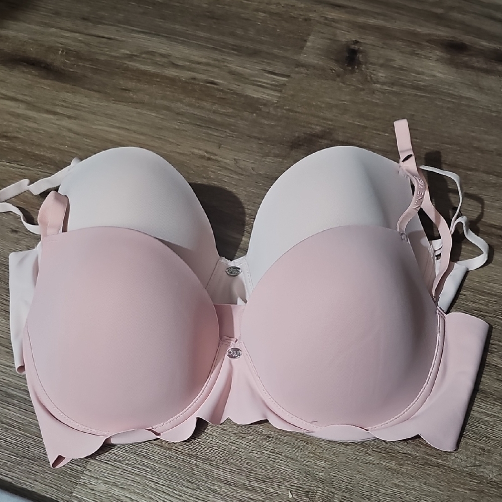 Nine West Pink and White Bra Duo